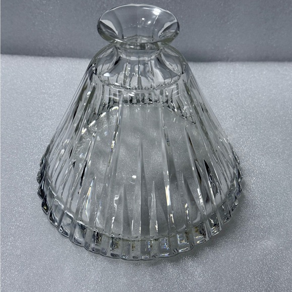 Vintage Mikasa Arctic Lights Ships Decanter Stopper Crystal Triangle Glass Heavy - Picture 5 of 7